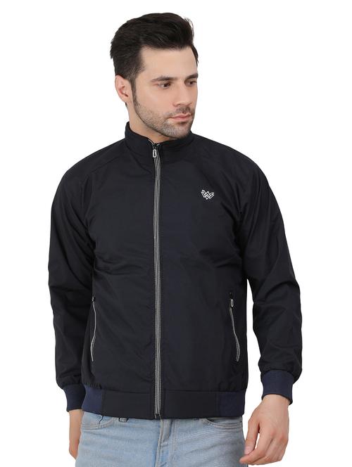 men black nylon casual jacket - 20503909 - Very Small Image - 1