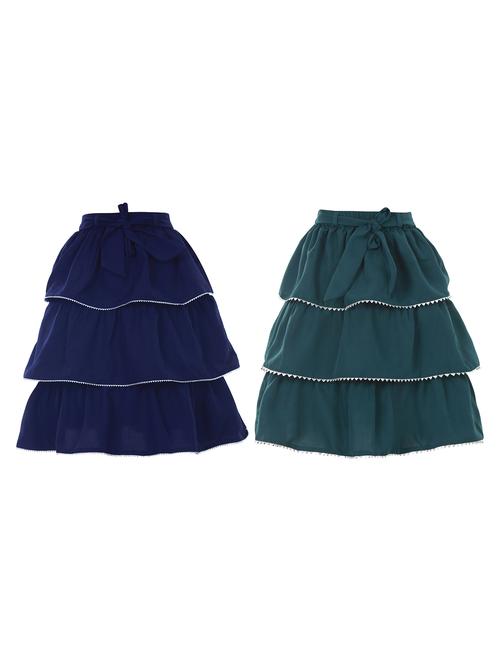 girls pack of 2 layered skirt - 20503956 - Very Small Image - 1