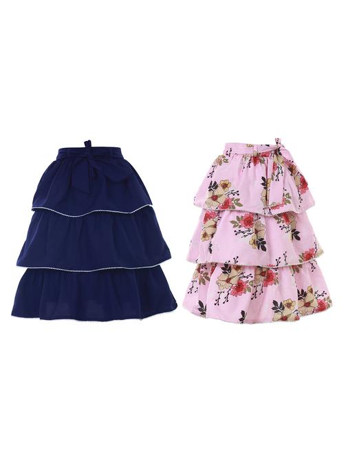 girls pack of 2 layered skirt - 20503974 - Very Small Image - 1