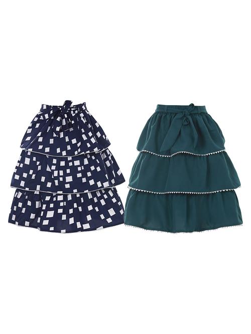 girls pack of 2 layered skirt - 20504033 - Very Small Image - 1