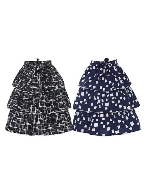 girls pack of 2 layered skirt - 20504041 - Very Small Image - 1