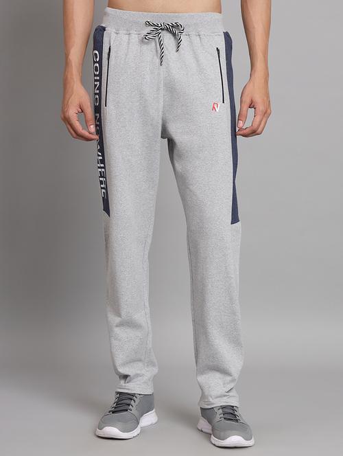 men color block fleece track pant - 20505433 - Very Small Image - 1