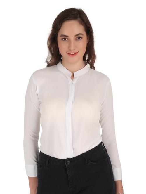 white solid regular shirt - 20505650 - Very Small Image - 1