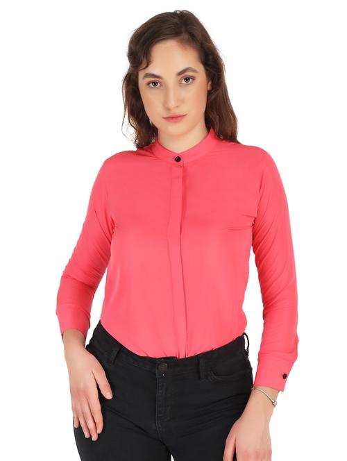 coral solid regular shirt - 20505670 - Very Small Image - 1