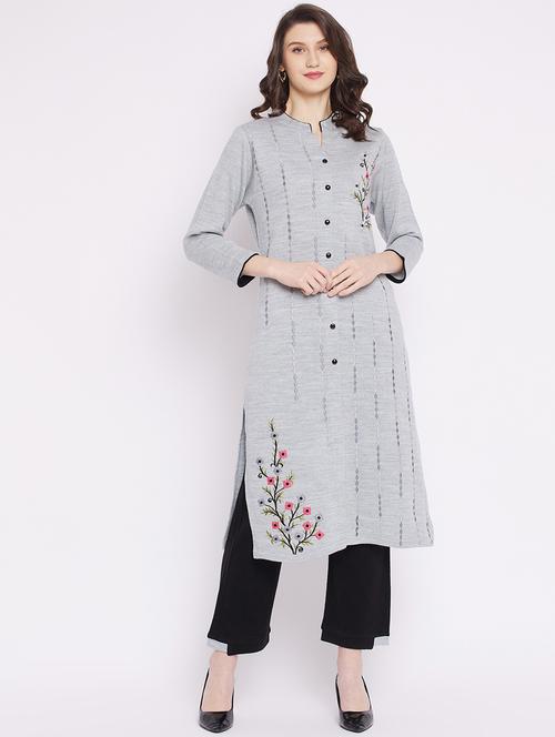 embroidered kurta pant set - 20506663 - Very Small Image - 1