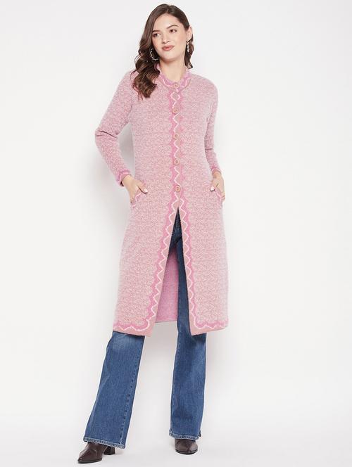 women rosewater wool blend cardigan - 20506946 - Very Small Image - 1