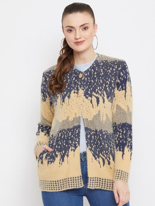 multi colored self designed woolen cardigan - 20507168 - Very Small Image - 1