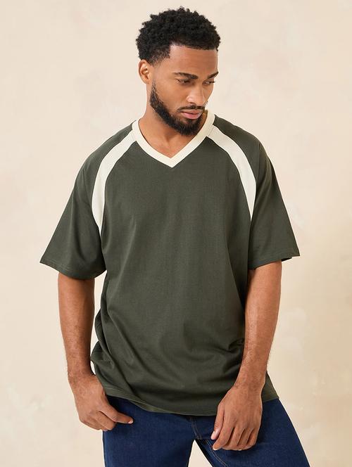 olive cotton oversized t-shirt - 20508043 - Very Small Image - 1