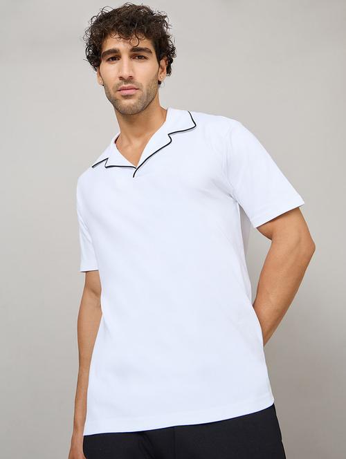 men detailed collar t-shirt - 20508127 - Very Small Image - 1