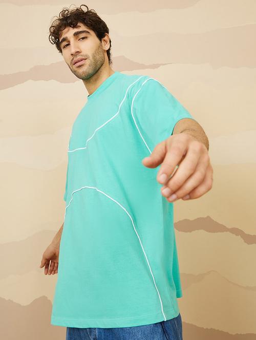 men piping detail oversized t-shirt - 20508147 - Very Small Image - 1