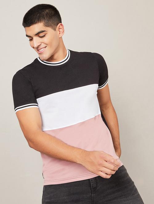 men's color block t-shirt - 20508214 - Very Small Image - 1