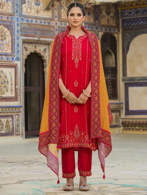 embroidered kurta pant with dupatta - 20508789 - Very Small Image - 1