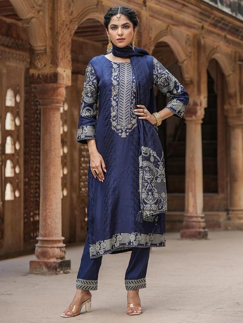 embroidered kurta pant with dupatta - 20508797 - Very Small Image - 1