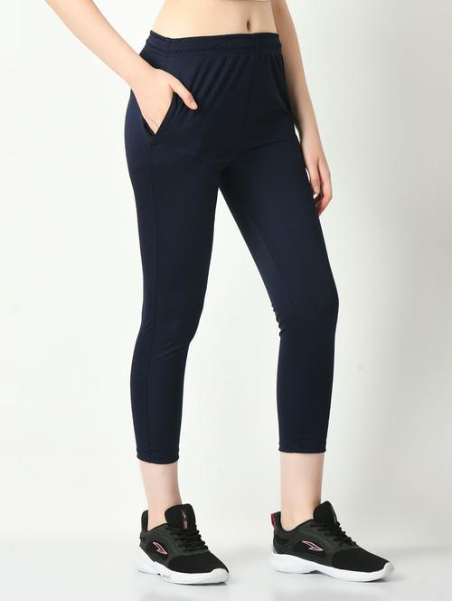 women blue cotton blend jogger - 20510816 - Very Small Image - 1