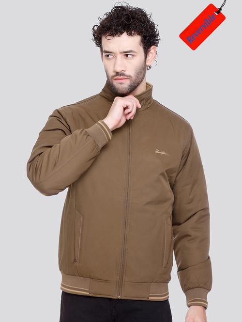 men brown reversible bomber jacket - 20511262 - Very Small Image - 1