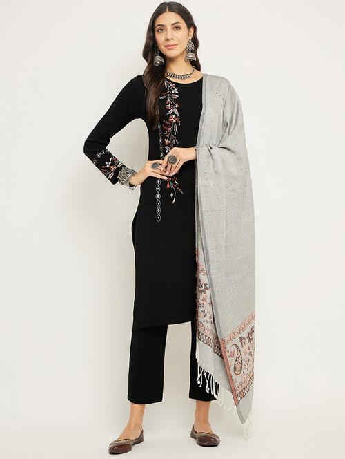 black self design suit set - 20511516 - Very Small Image - 1