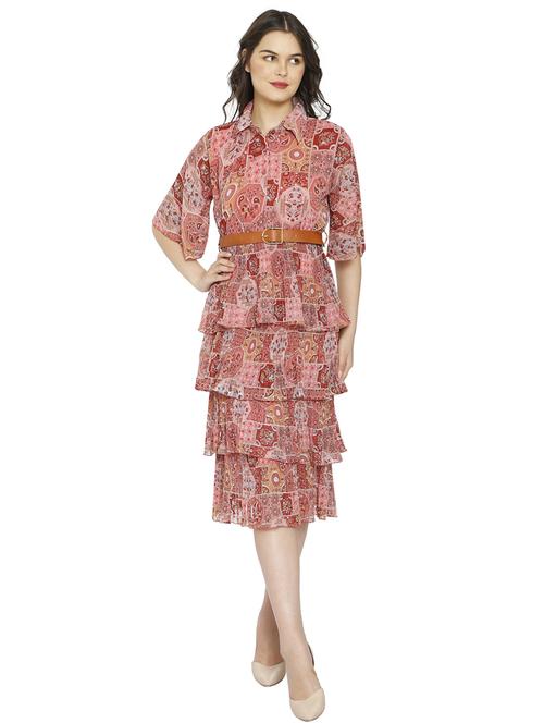 women layered fit & flare dress - 20511836 - Very Small Image - 1