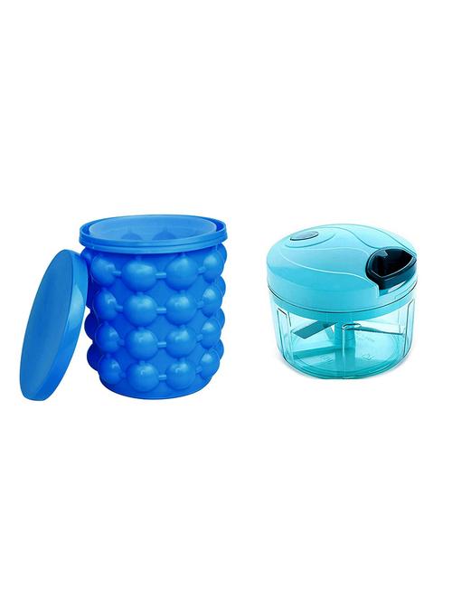 clearex kitchen large silicone ice bucket, (2 in 1) ice cube maker & fruit or vegetable chopper. - 20512902 - Very Small Image - 1