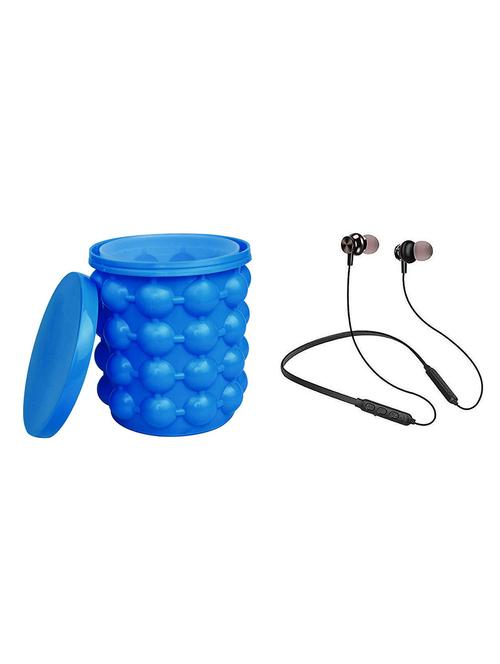 clearex kitchen large silicone ice bucket, (2 in 1) ice cube maker & bluetooth neckband - 20512908 - Very Small Image - 1