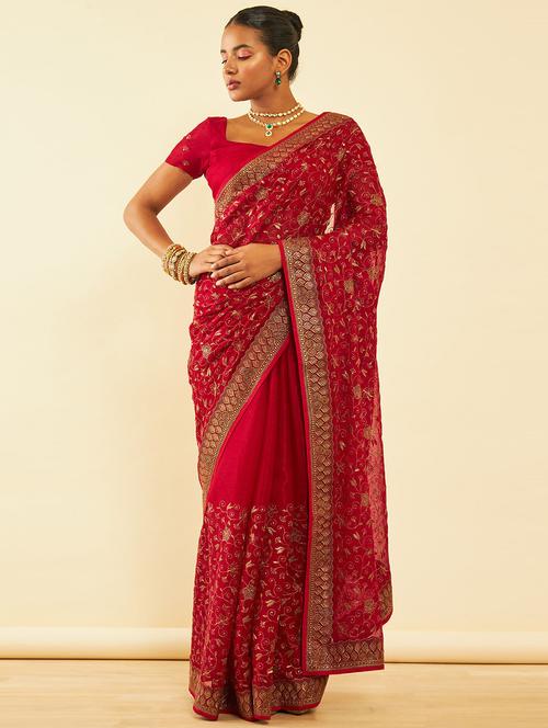 women's embroidered saree - 20512945 - Very Small Image - 1