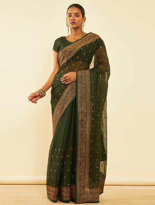 women's embroidered saree - 20512954 - Very Small Image - 1