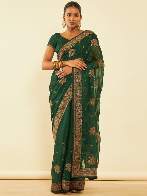 women's embroidered saree - 20512955 - Very Small Image - 1