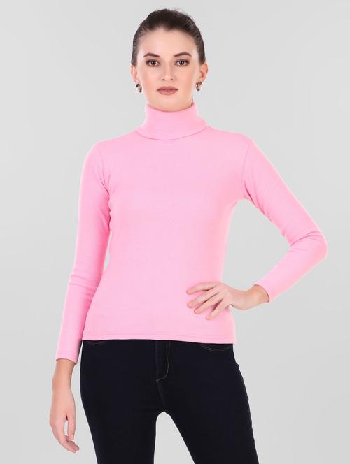 women solid turtle neck pullover - 20517452 - Very Small Image - 1