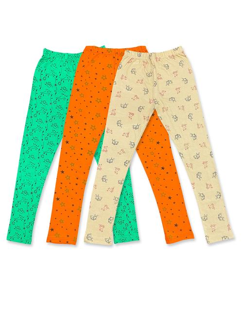 girls pack of 3 cotton legging - 20519219 - Very Small Image - 1
