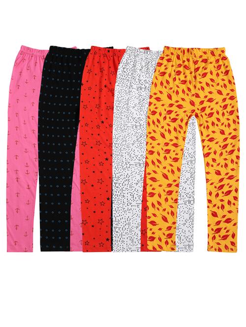 girls pack of 5 cotton legging - 20519268 - Very Small Image - 1