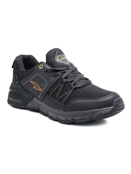 men solid black lace up sport shoe - 20519535 - Very Small Image - 1