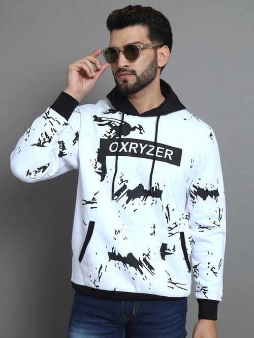 light blue all over printed hooded sweatshirt - 20519583 - Very Small Image - 1