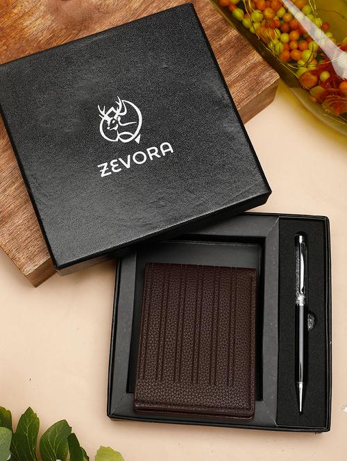 men pen & wallet leather gift combo - 20519653 - Very Small Image - 1