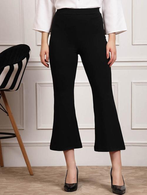 women black polyester bootcut trouser - 20520212 - Very Small Image - 1