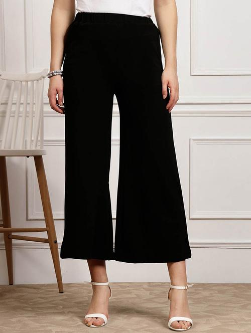 women solid wide leg trouser - 20520214 - Very Small Image - 1