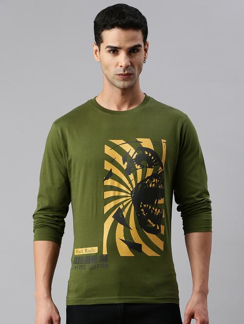 men round neck front print t-shirt - 20520384 - Very Small Image - 1