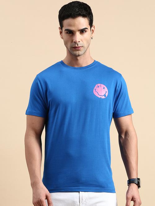 men round neck front & back print t-shirt - 20520490 - Very Small Image - 1