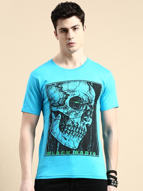 men round neck front print t-shirt - 20520552 - Very Small Image - 1