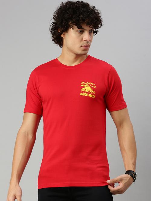 men round neck front & back print t-shirt - 20520631 - Very Small Image - 1