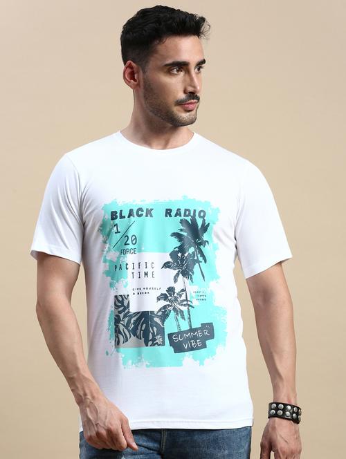 men round neck front print t-shirt - 20520666 - Very Small Image - 1