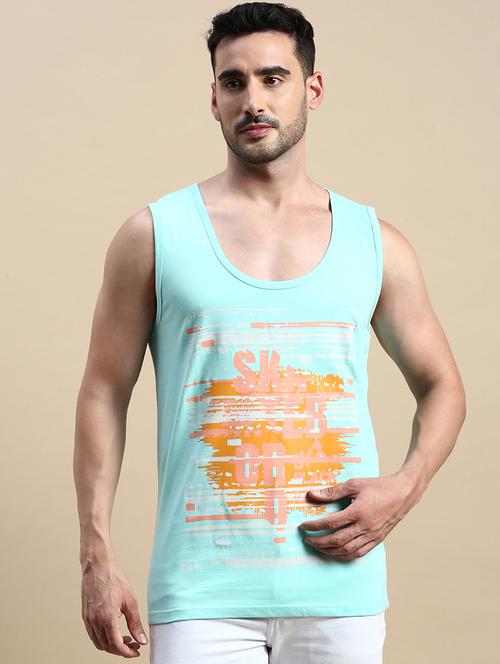 men front graphic printed sleeveless t-shirt - 20520688 - Very Small Image - 1