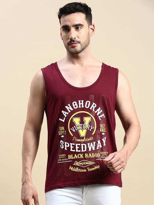 men front graphic printed sleeveless t-shirt - 20520728 - Very Small Image - 1