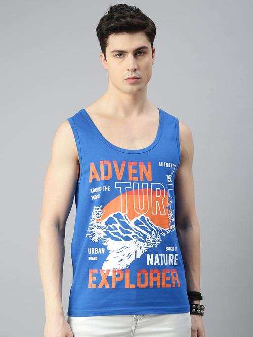 men front graphic printed sleeveless t-shirt - 20520767 - Very Small Image - 1