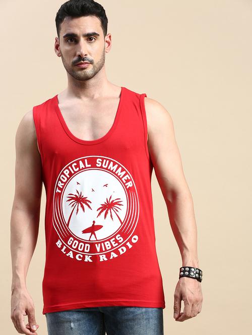 men front graphic printed sleeveless t-shirt - 20520774 - Very Small Image - 1
