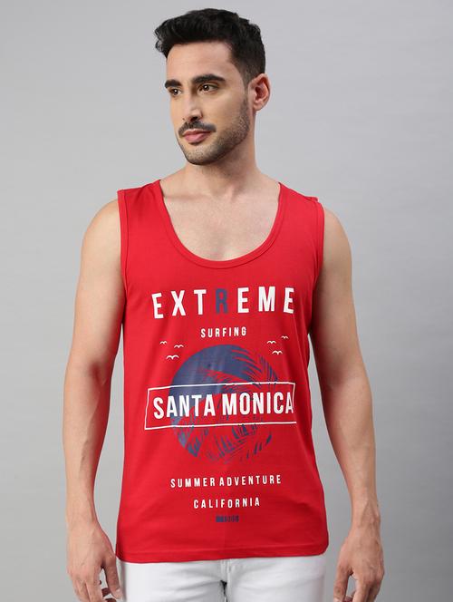 men front graphic printed sleeveless t-shirt - 20520776 - Very Small Image - 1