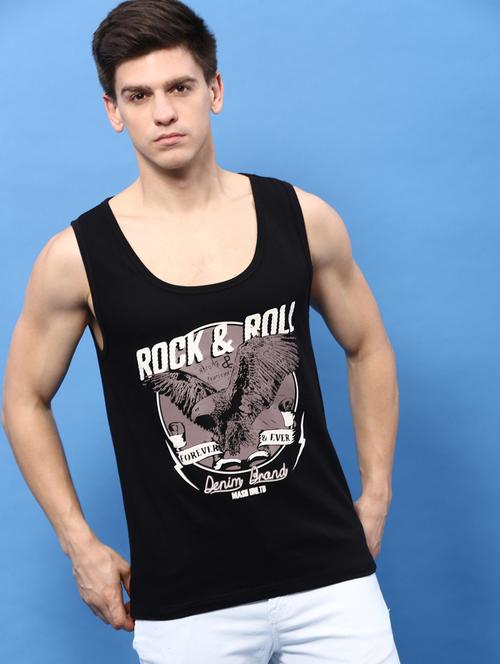 men sleeveless front printed t-shirt - 20520911 - Very Small Image - 1