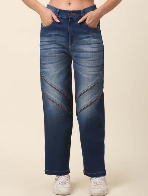 women's plain straight fit jeans - 20521492 - Very Small Image - 1
