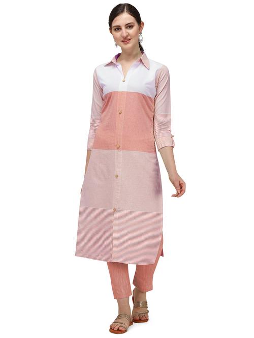 orange kurta pant set - 20521961 - Very Small Image - 1