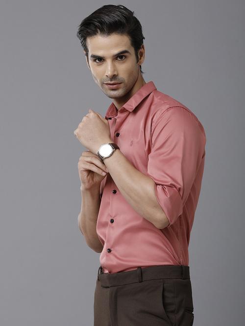 men solid collared casual shirt - 20522342 - Very Small Image - 1