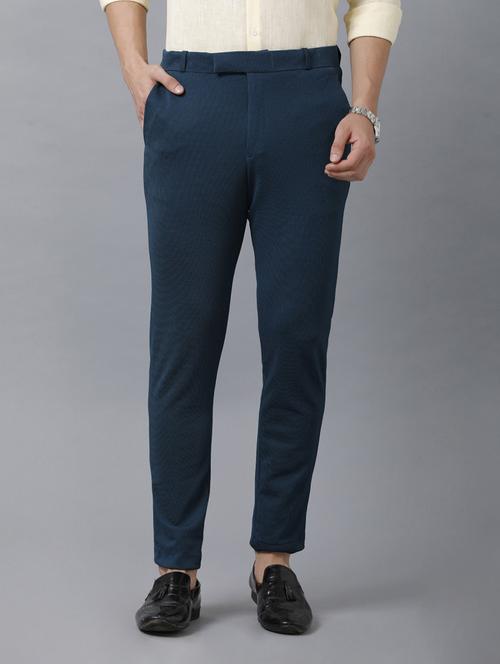men self design flat front trouser - 20522442 - Very Small Image - 1