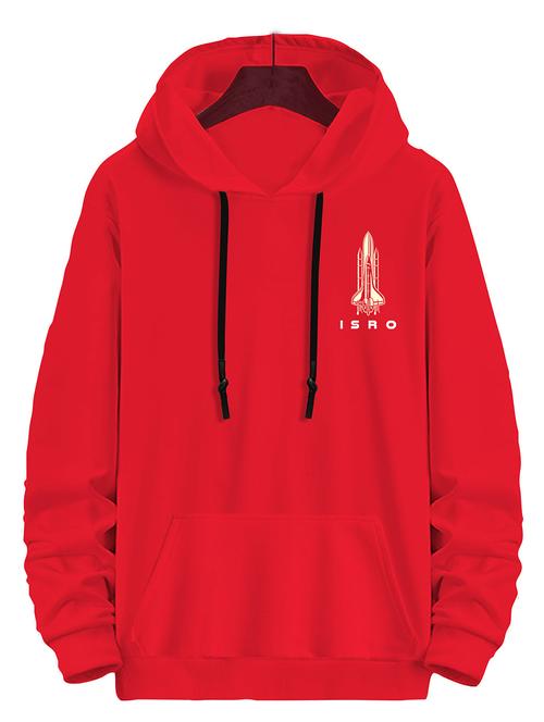 red fleece back print sweatshirt - 20522531 - Very Small Image - 1